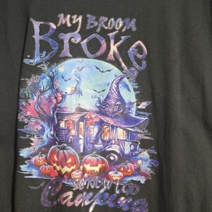 Gildan Black Tee with Halloween Graphic